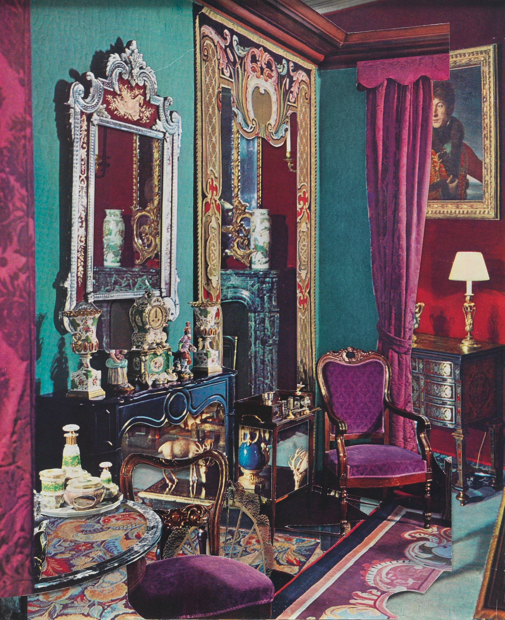 Haris Epaminonda, Untitled, framed paper collage, 32 x 26.4 cm framed (12.5 x 10.3 in framed), 2022