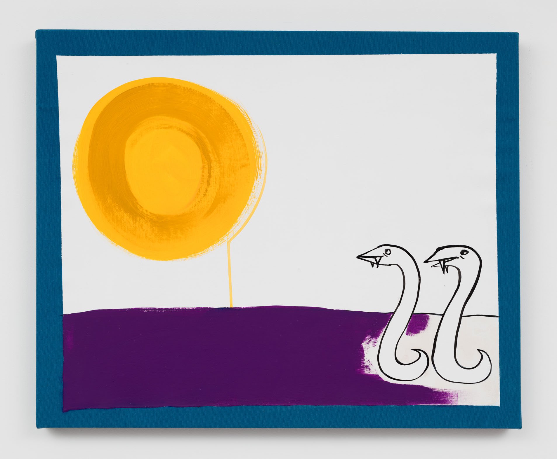 Stanya Kahn, Fckd, gesso, flashe and ink on canvas, 77.5 x 91.4 cm (30 1/2 x 36 in), 2015