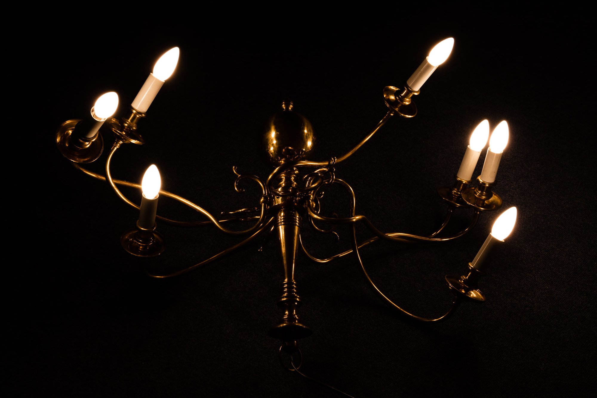Shadi Habib Allah, JDECO2268, brass chandelier, 95 x 63 x 30 cm (37 3/8 x 24 3/4 x 11 3/4 in), 2015