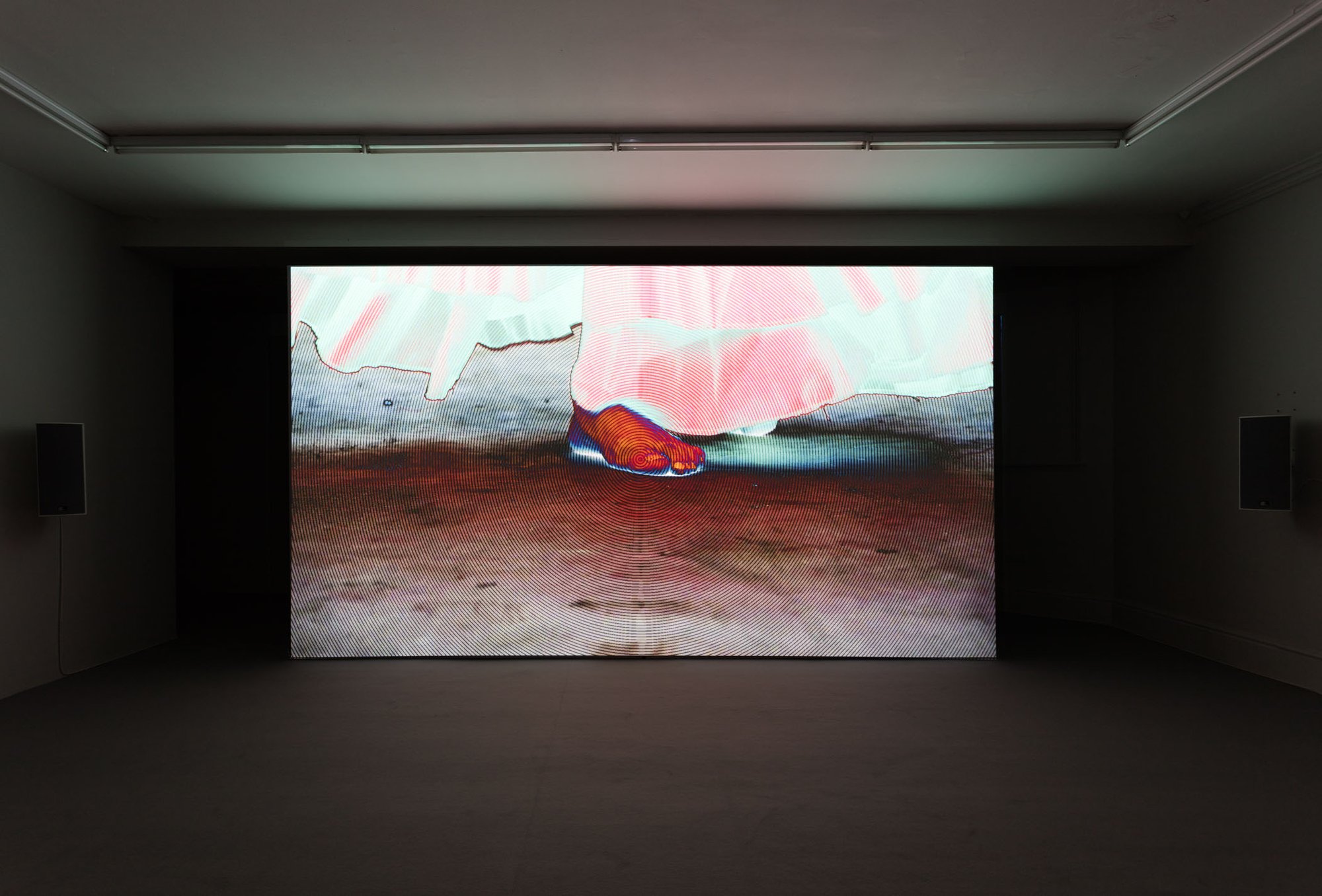 Installation view, James Richards and Leslie Thornton, Crossing, Rodeo, London, 2016