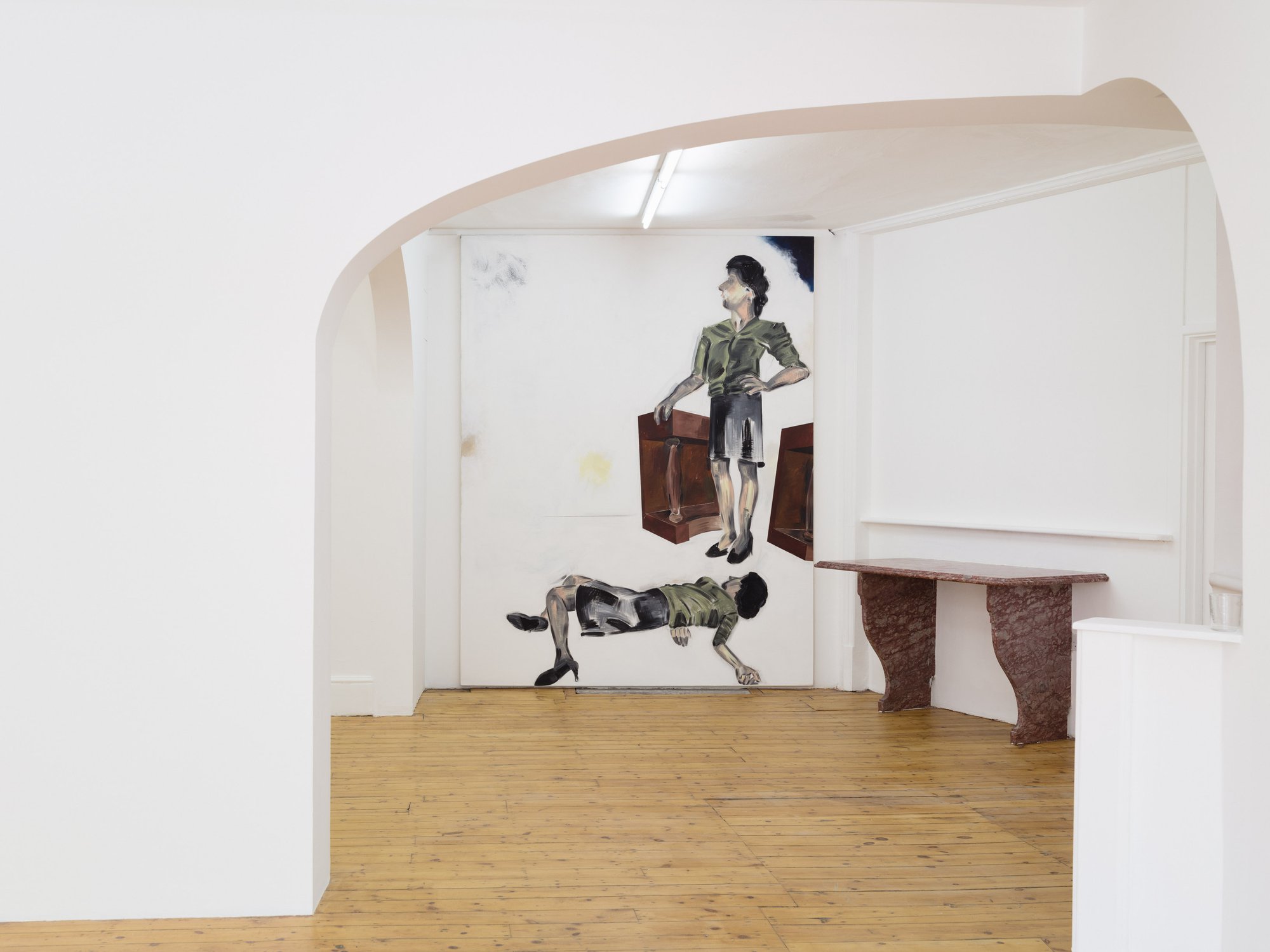 Apostolos Georgiou, Untitled, acrylic on canvas, 280 x 220 cm (110 1/4 x 86 5/8 in), 2012. Installation view, From My Heart, Rodeo, London, 2018