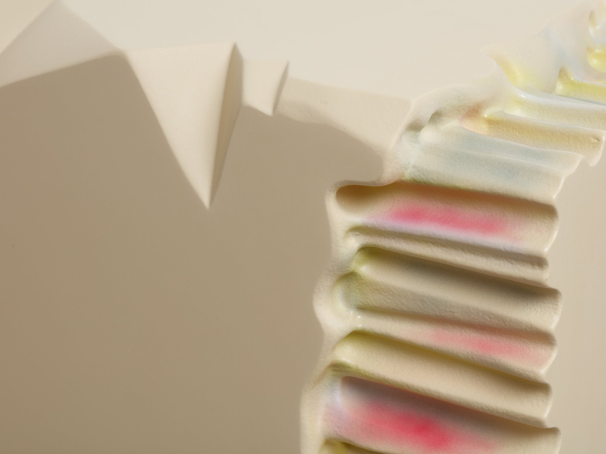 Shahryar Nashat, Geneva’s, detail, synthetic polymer, fiberglass, atomized acrylic, 40.6 x 40.6 x 30.4 cm (16 x 16 x 12 1/8 in), 2019