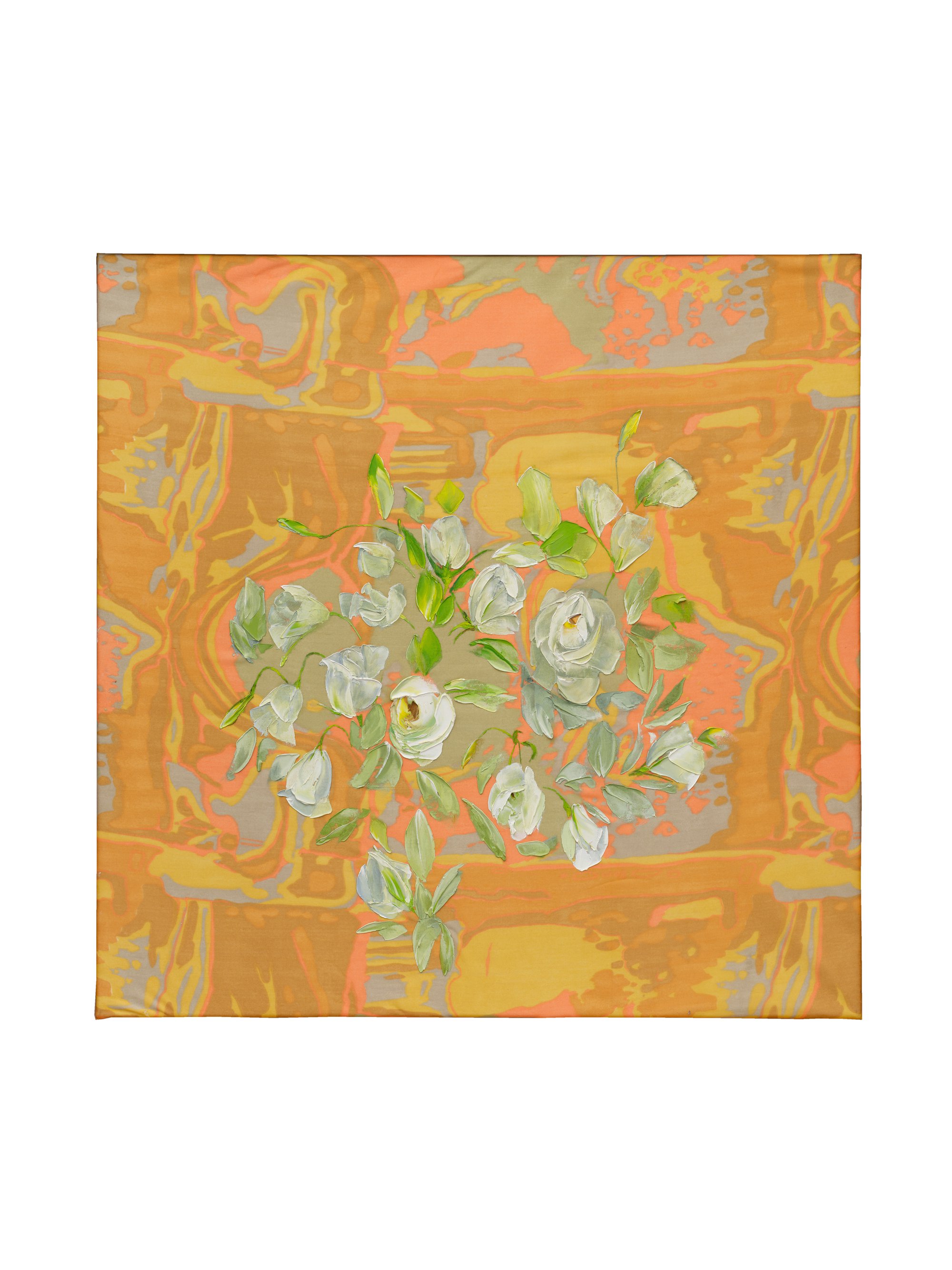 Bernat Klein, Eustonia, oil on screen printed knitted jersey polyester (Diolen), 106 x 106 cm (41 3/4 x 41 3/4 in), 1998