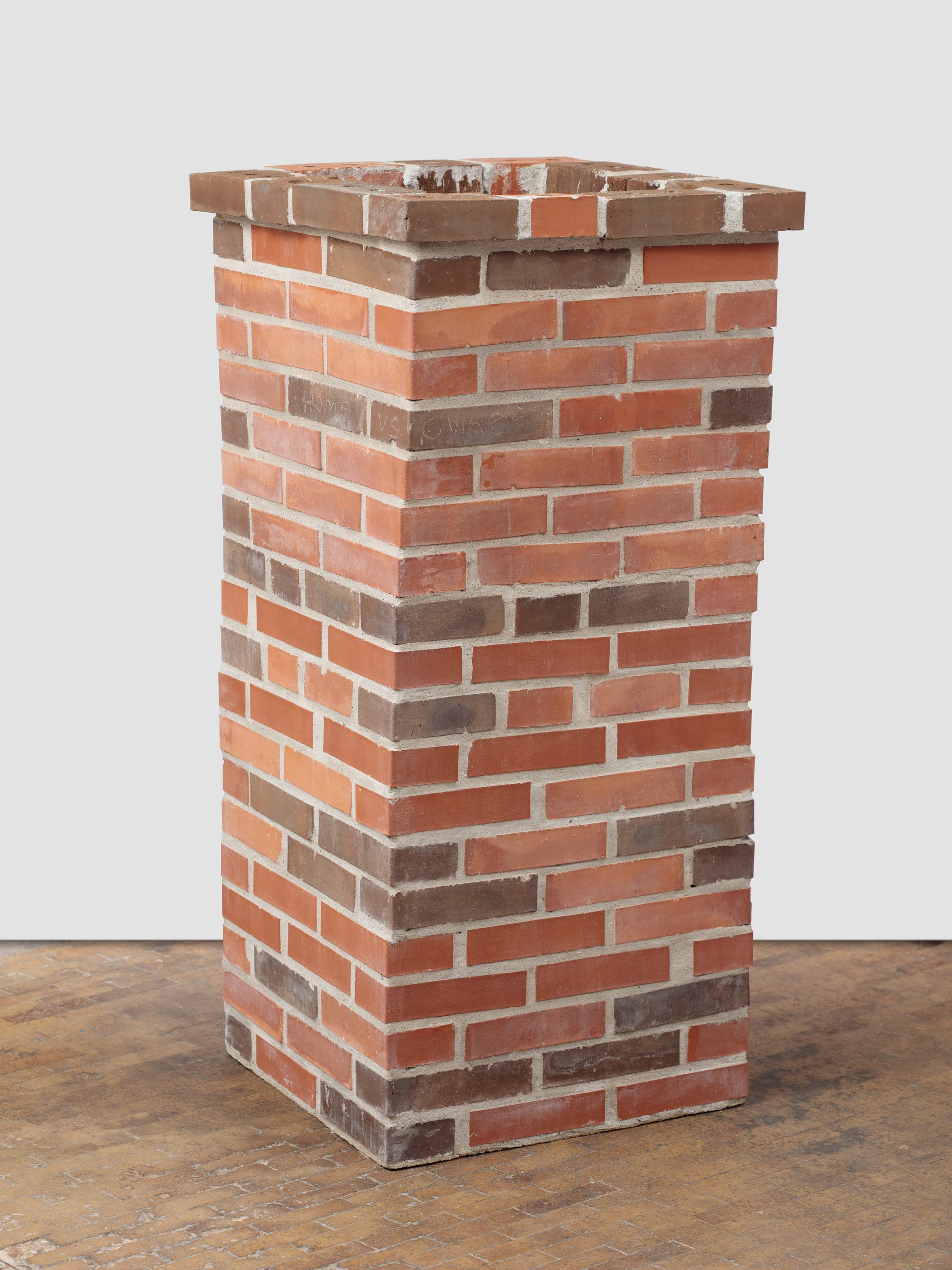 Sidsel Meineche Hansen, home vs owner 2, bricks and mortar, 60 x 60 x 120 cm (23 5/8 x 23 5/8 x 47 1/4 in), 2020