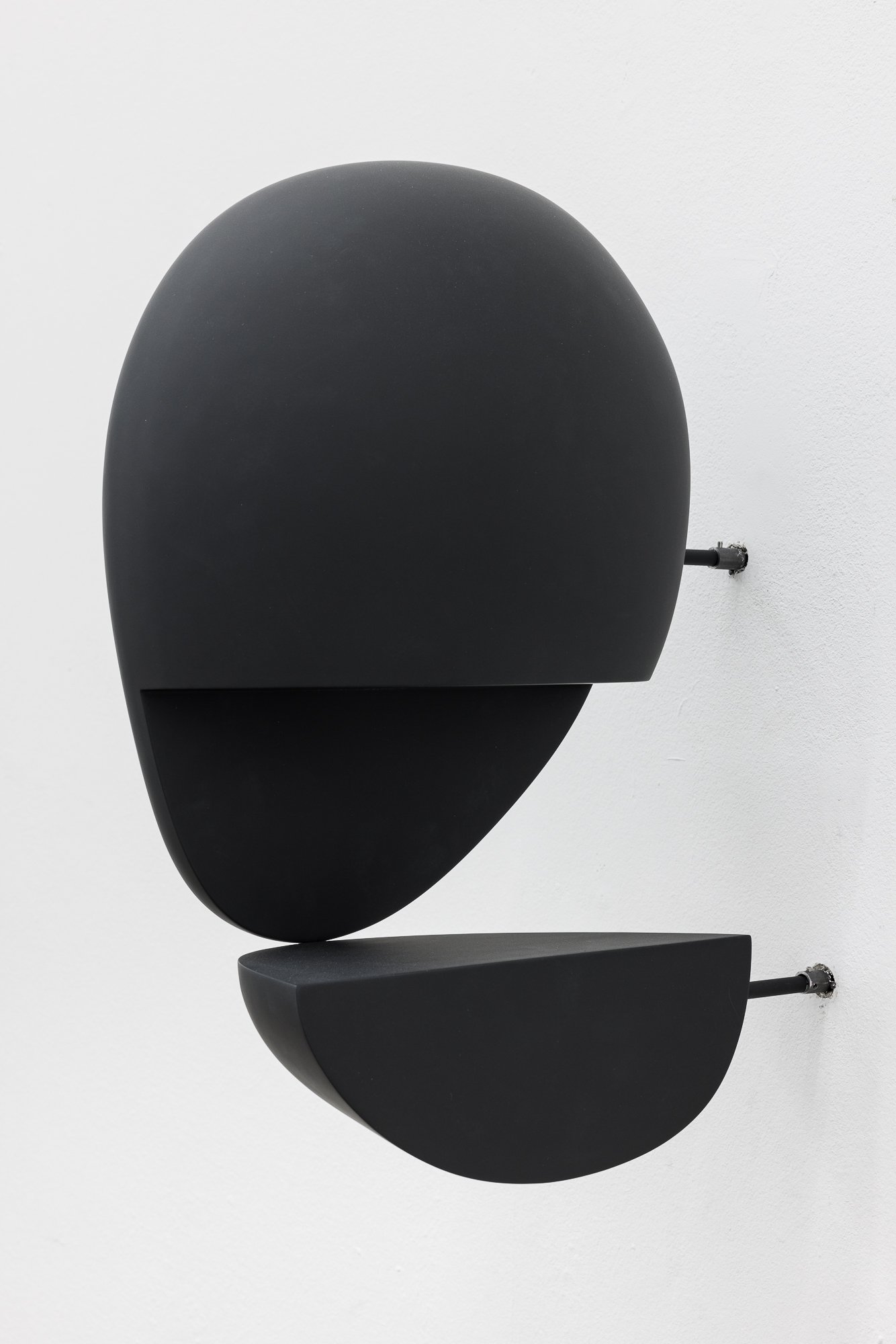 Iman Issa, Self-Portrait (Self as Ananda K. Coomaraswamy), detail, 3d print, paint, metal poles: 53 x 34 x 43 cm (20 7/8 x 13 3/8 x 16 7/8 in), text panel under glass: 7 x 12 cm (2 3/4 x 4 3/4 in), 2022