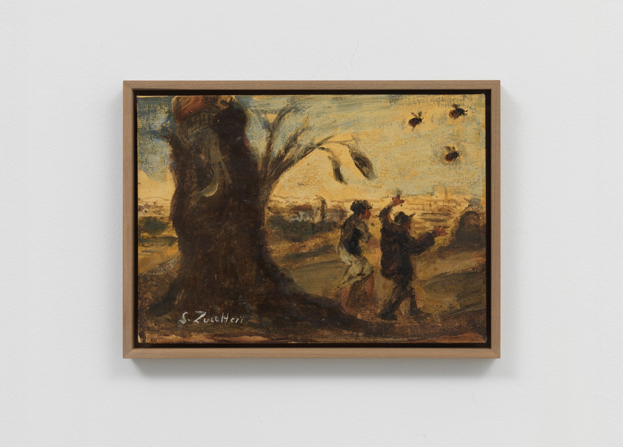 Luigi Zuccheri, Senza titolo, 1955/1960, Tempera on canvas panel, 28 x 38 cm (11 x 15 in)