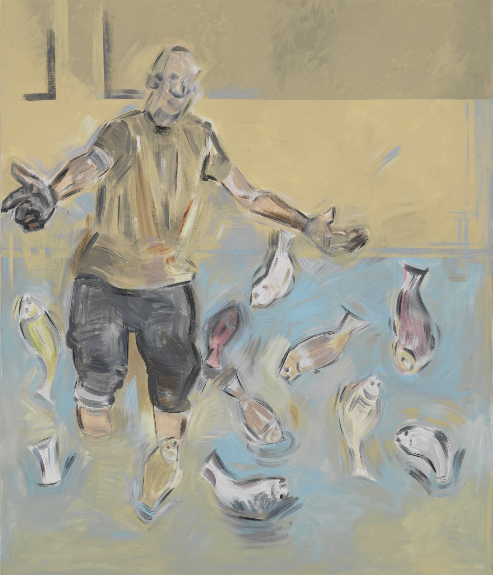 Apostolos Georgiou, Untitled, acrylic on canvas, 200 x 166 cm (78 3/4 x 65 3/8 in), 2023