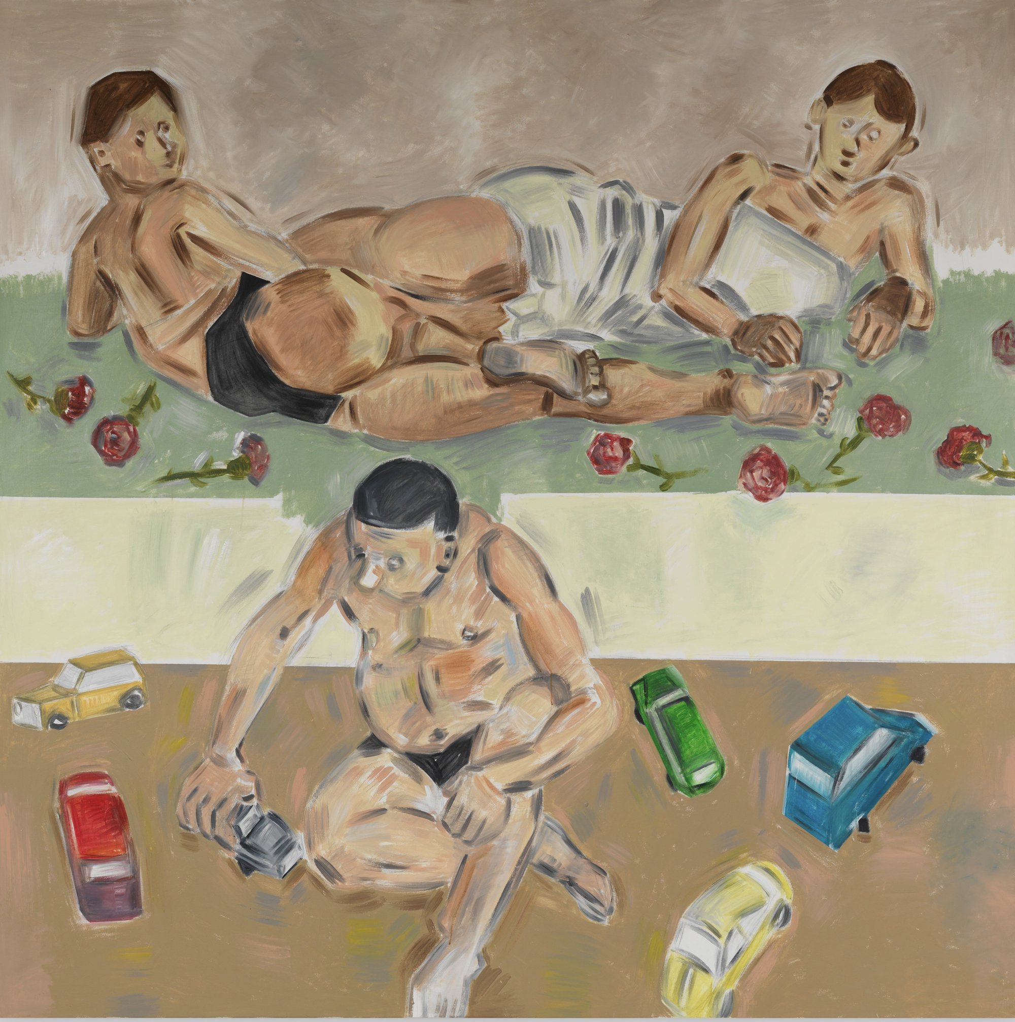 Apostolos Georgiou, Untitled, acrylic on canvas, 230 x 230 cm (90 1/2 x 90 1/2 in), 2023