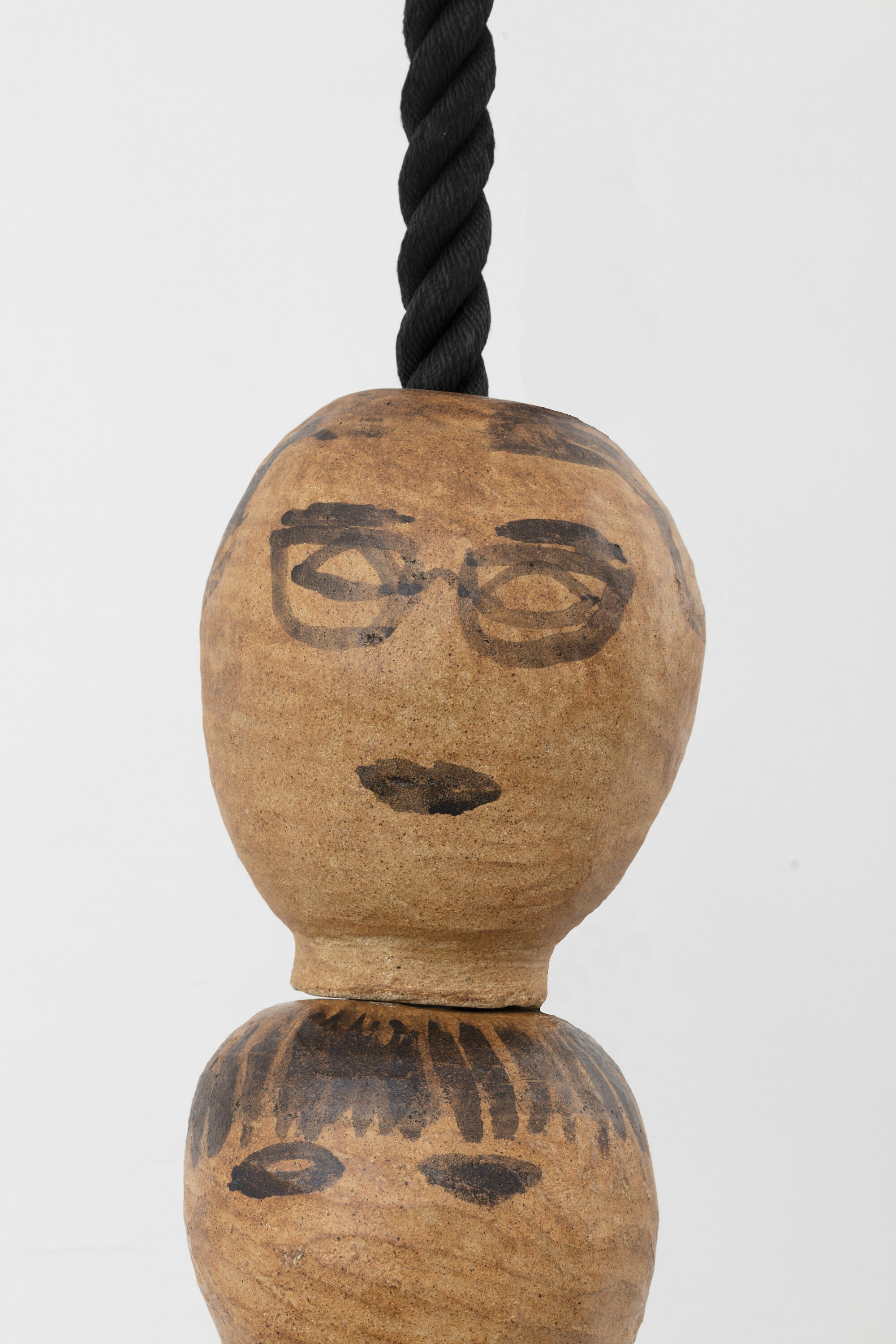 Sidsel Meineche Hansen, Banked, detail, ceramics, solid training rope, 2017