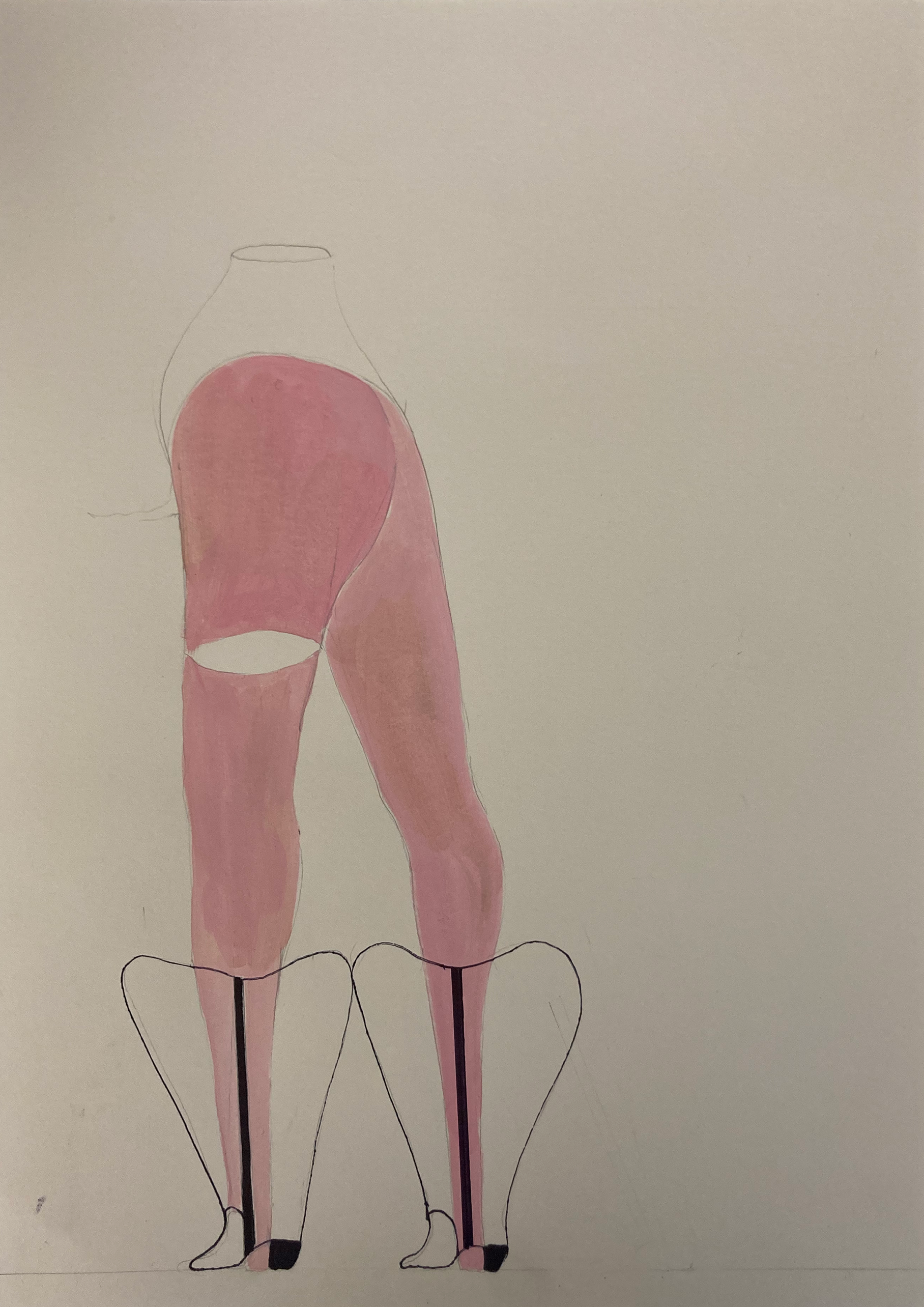 Enrico David, Study for circulation of the eye: wishful thinking 1-7, acrylic, ink and graphite on paper, 30 x 42 cm (11 3/4 x 16 1/2 in), 2018