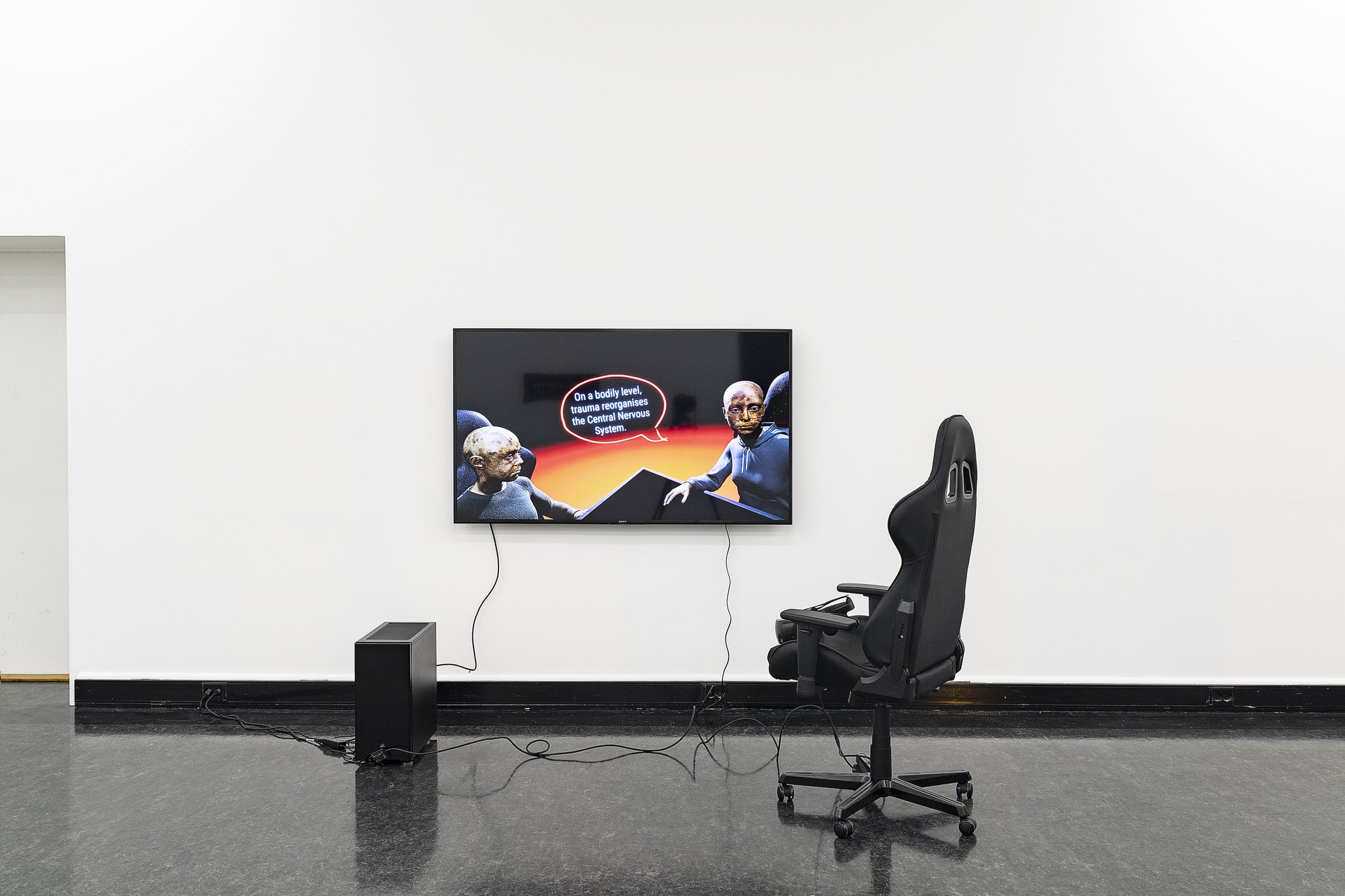 Sidsel Meineche Hansen, Inner child, Virtual Reality with sound, 5 min., 2021. Installation view, Inner Child, Bergen Kunstall, Bergen, 2021