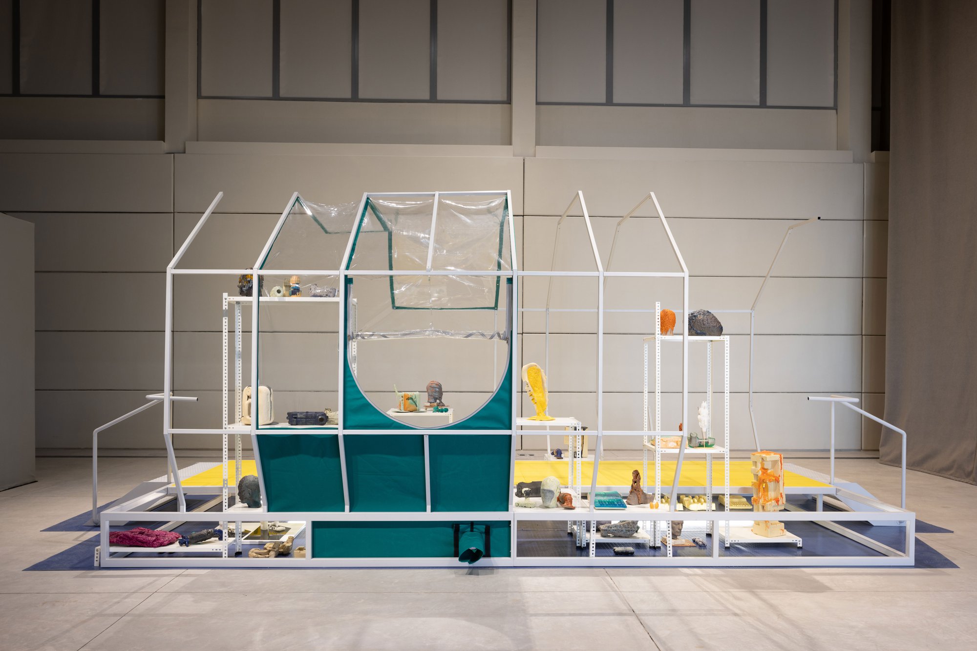 Installation view, Emre Hüner, Sharjah Biennial 16: To Carry, Sharjah Art Foundation, Sharjah