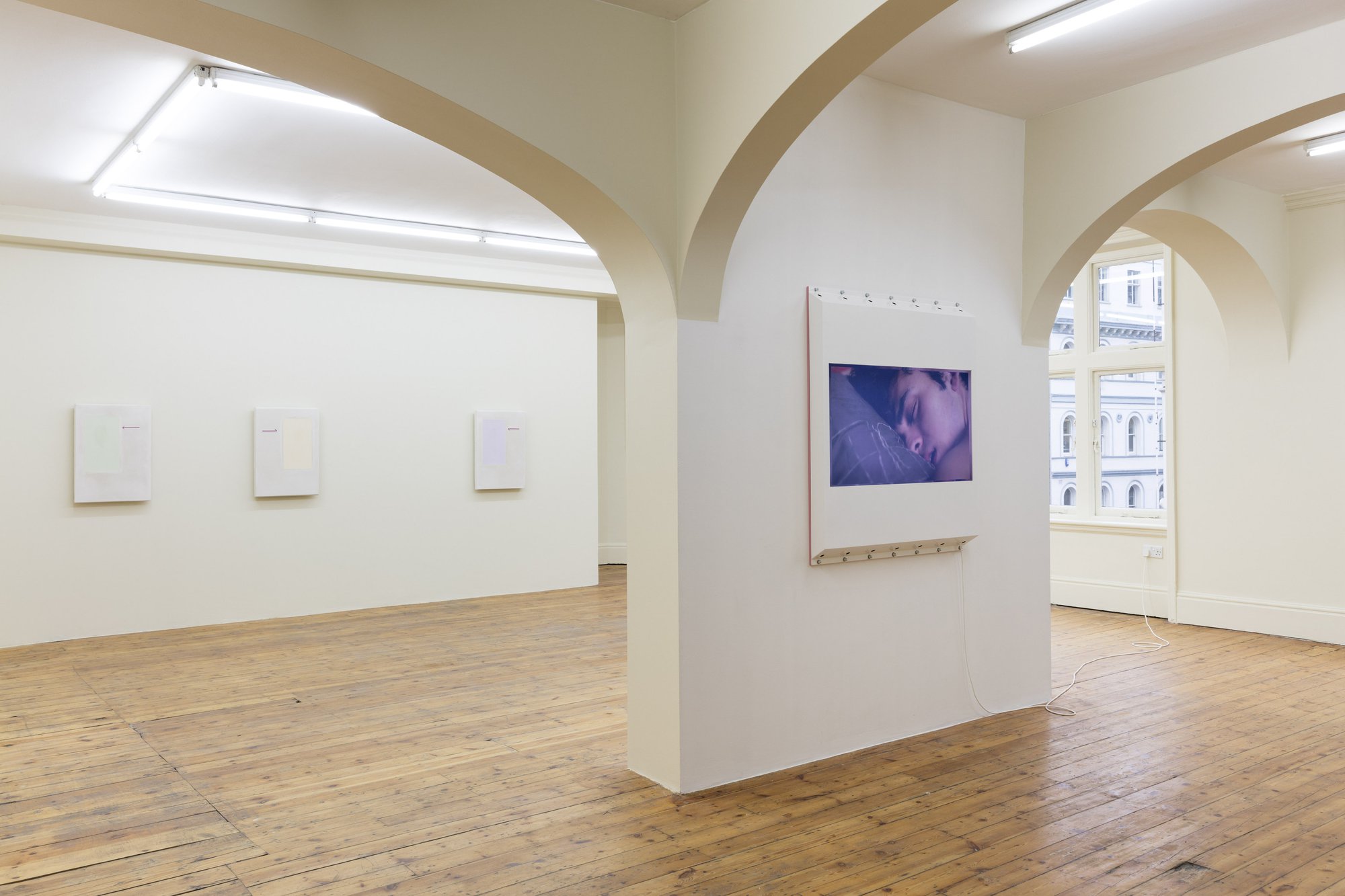 Installation view, Shahryar Nashat, Mean Dream &amp; Shoulder Regime, Rodeo, London, 2017