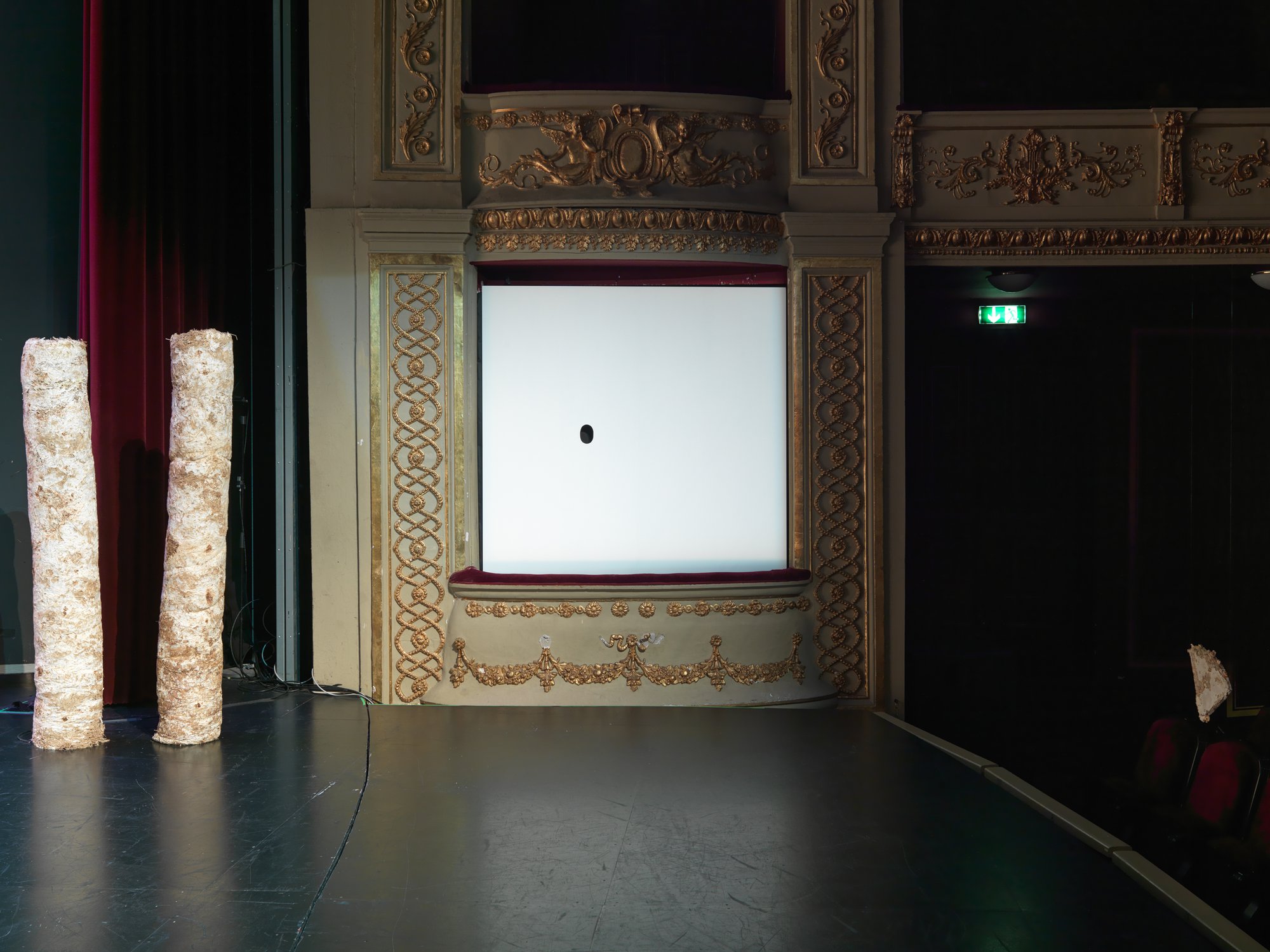 Installation view, Nour Mobarak, Dafne Phono, Municipal Theatre of Piraeus, Piraeus, 2023.