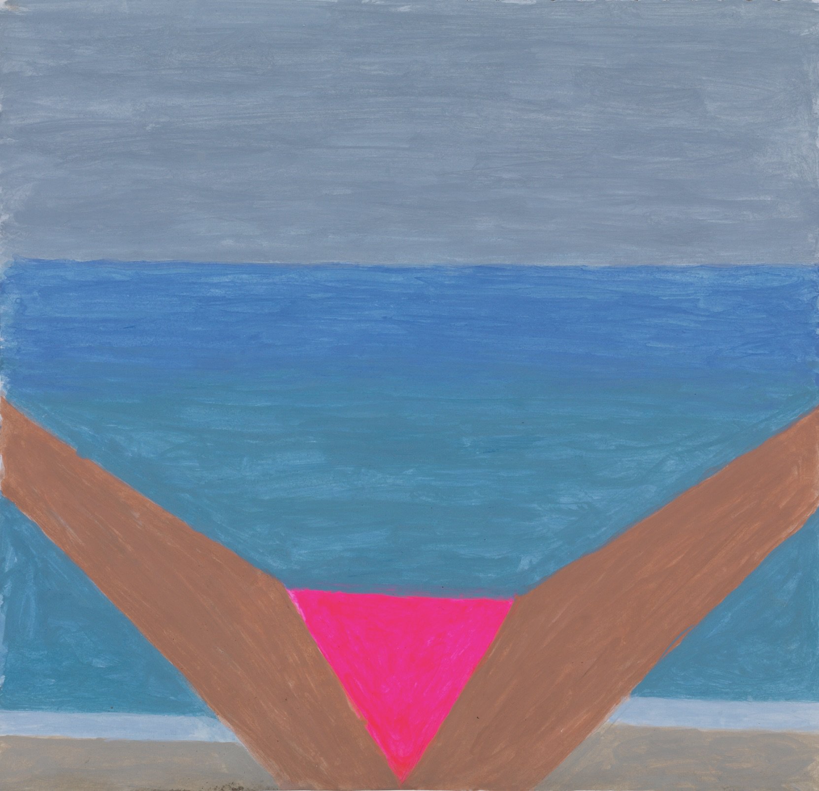 Thanasis Totsikas, Untitled, acrylic on paper, 24.7 x 23.7 cm (9 3/4 x 9 3/8 x 5 7/8 in), 2019-2020