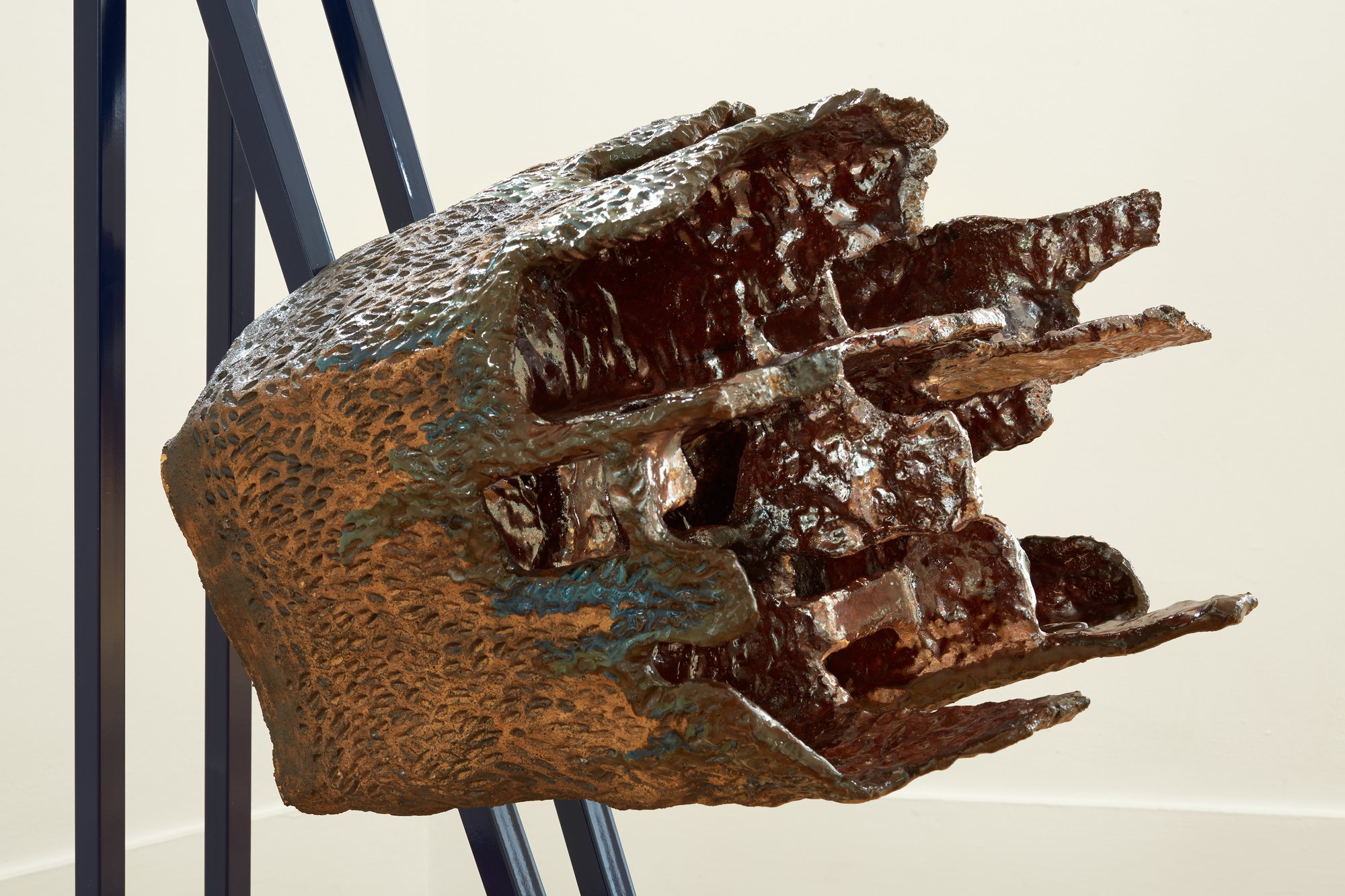 Emre Hüner, Hyperborean, glazed ceramics, metal, paint, 2014