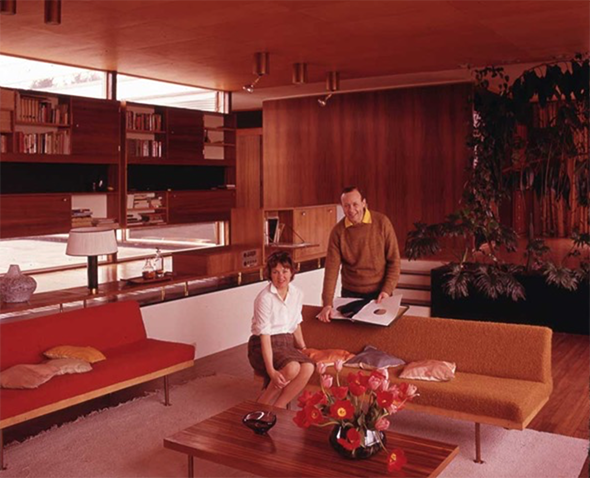 Bernat &amp; Margaret Klein in their home, High Sunderland House, Selkirk. Courtesy of Shelley Klein