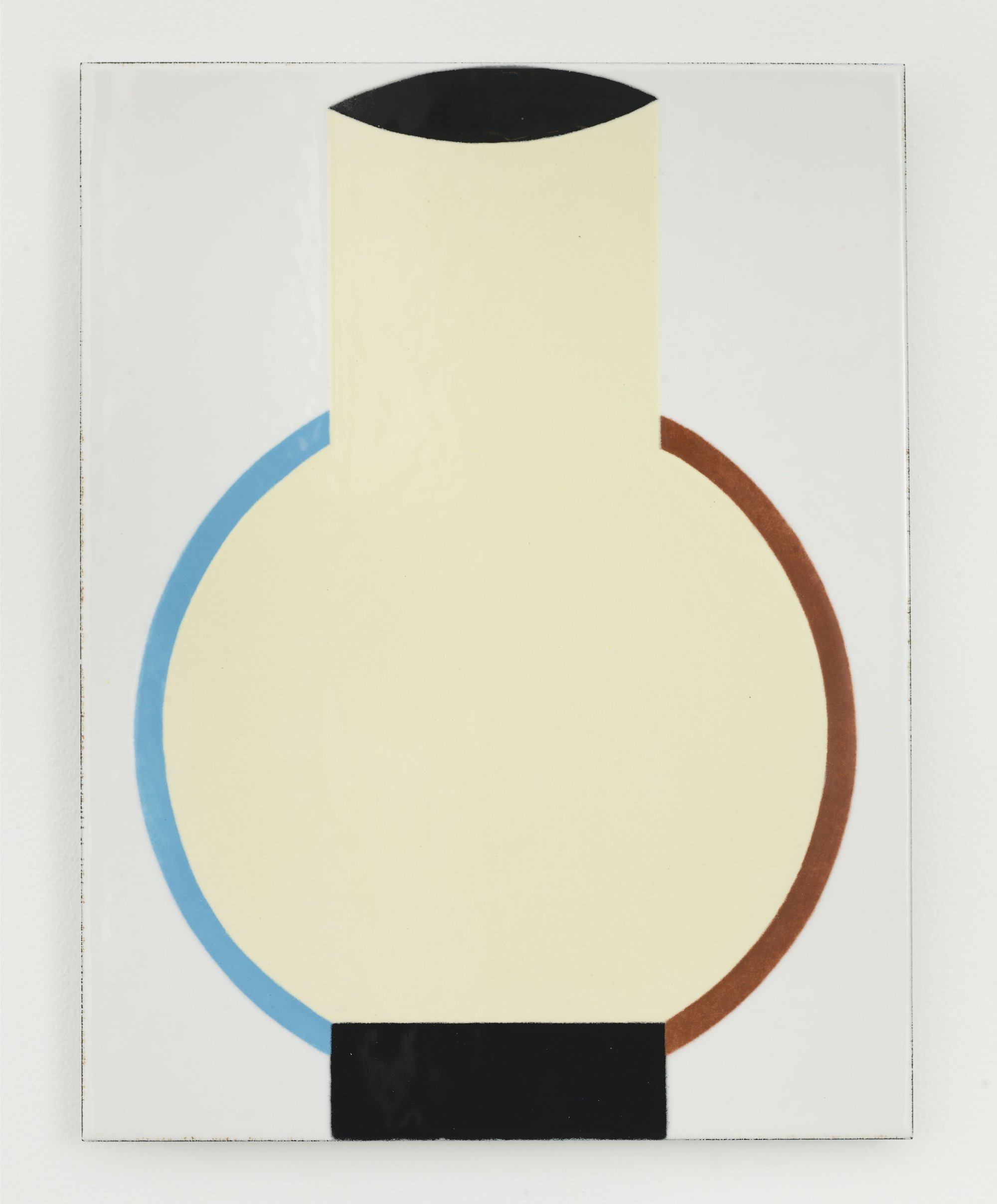 Ulrike Müller, Sequitur, vitreous enamel on steel, 39.4 x 30.5 cm (15 1/2 x 12 in), 2020